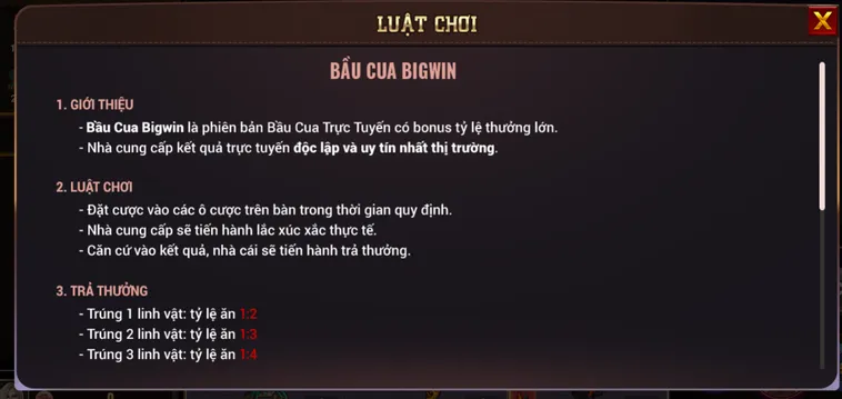 Khám Phá Bầu Cua BigWin Tại BomWin Đỉnh Cao Với Tỷ Lệ Thắng Cực Khủng