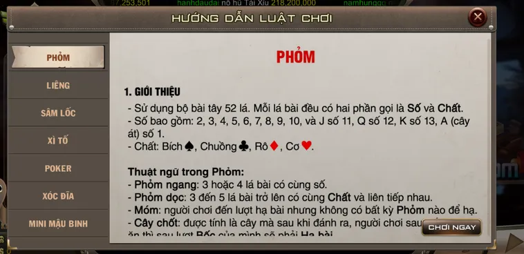 So Tài Đỉnh Cao Trò Chơi Phỏm Tại BomWin Uy Tín Chất Lượng