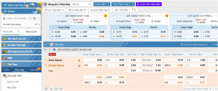 Khám Phá Sảnh SABA Sports Tại BomWin Với Tỷ Lệ Thắng Cược Cực Cao